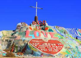 A photo of Salvation Mountain